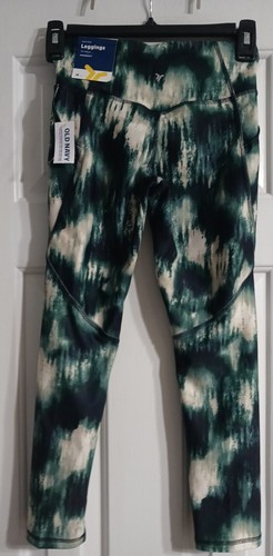 NWT Girls Old Navy PowerSoft 7/8 Hi Rise Leggings Size XS (5) Green Tie Dye - Picture 12 of 12