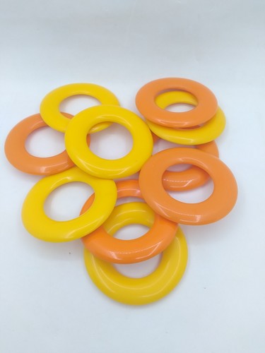 10 Vintage Retro Acrylic Rings For Crafting Sewing Jewelry Bag Making 3.25"