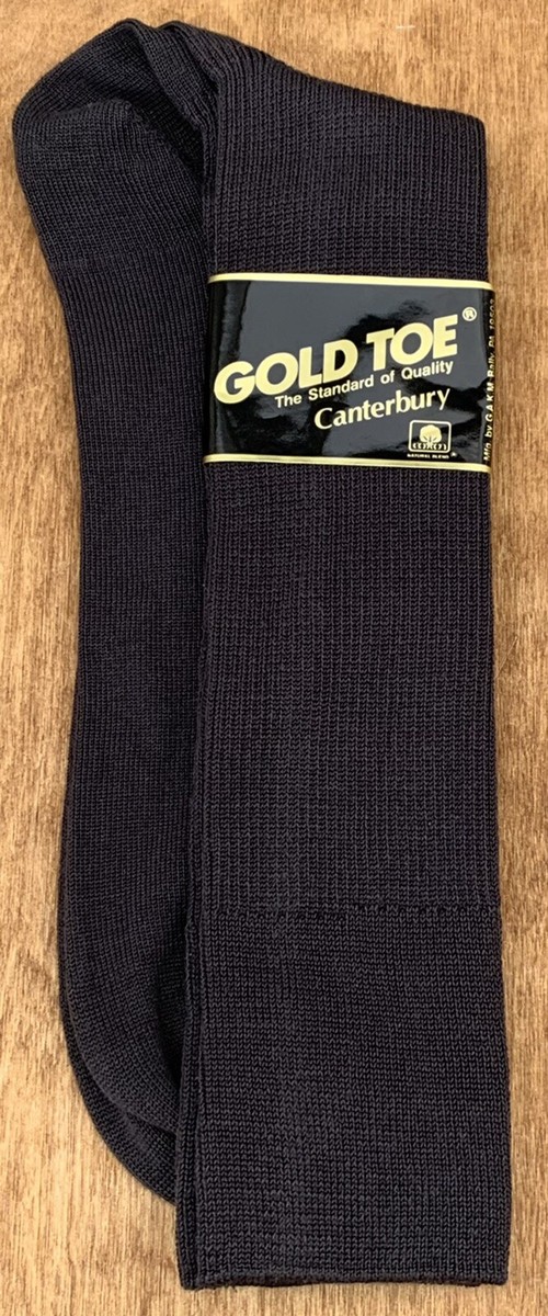 Vintage Golden Toe Canterbury Socks Mercerized Cotton/Stretch Nylon 10.5-13  Gray