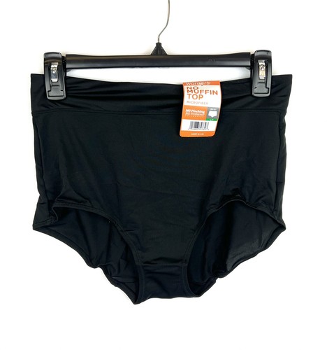Warners Women’s Black Microfiber Black High Rise Panty/Underwear Size 7 - 第 1/3 張圖片
