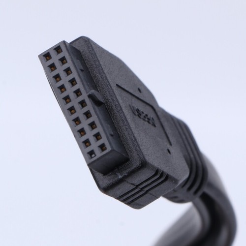 Mainboard Usb3.0 Panel Cable Front 19Pin To 2 USB3.0 Female Data Cable Shielded - Picture 3 of 10