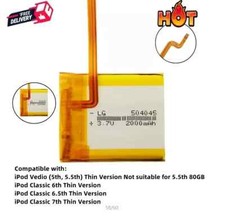 LG 2000mAh Battery Upgrade replacement for iPod Classic 6.7 Video 5 5.5 Thin