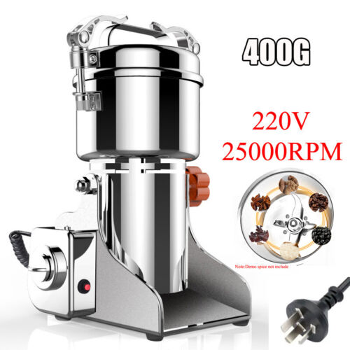 400G Electric Swing Type Grinder Dry Spice Herb Machine Cereal Mill Crusher 220V - Picture 1 of 15