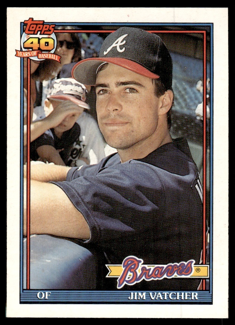 1991 O-Pee-Chee Jim Vatcher Rookie Atlanta Braves #196