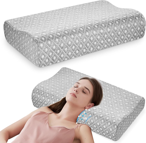 Almohada Cervical Para El Cuello Para Aliviar El Dolor, Almohada De Espuma Visco - Imagen 9 de 12