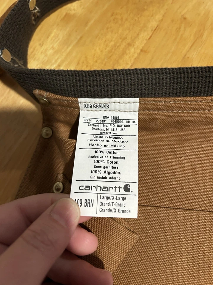 Carhartt Men's A09 Duck Nail Apron X-Large Carhartt Brown - Image 4 of 4
