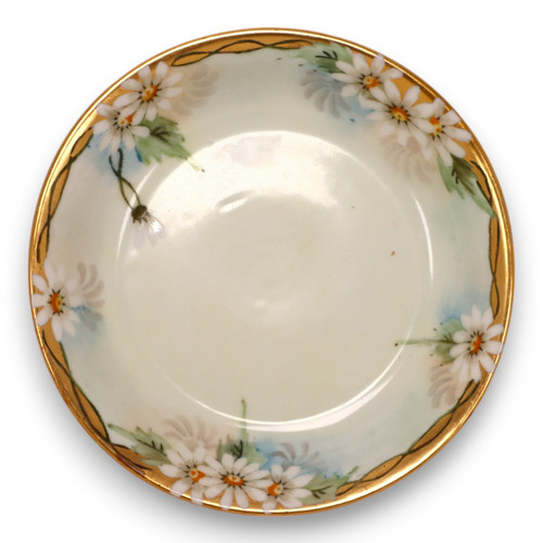 Tressemann & Vogt TV Limoges Fruit Bowl Hand Decorated Daisies Antique 1890's