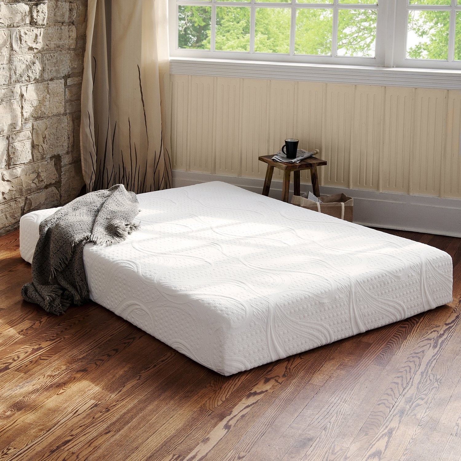 НОЧЬ ZINUS ТЕРАПИИ ПЕНЫ ПАМЯТИ ТЕРАПЕВТИЧЕСКИЙ КОМФОРТНЫЙ МАТРАЦ, ЦАРИЦА - БЕЛЫЙ