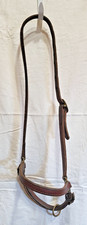 NICE Brown Leather In-Hand Horse Show Halter, Full Size w/brass fittings