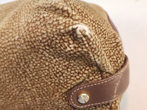 echt BORBONESE Lamm Wildleder Leder Handtasche Tasche REDWALL Wachtel Kuppel Reißverschluss - Bild 6 von 24