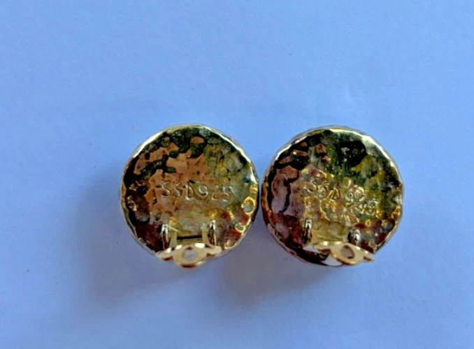 PENDIENTES CLIP SIMON SEBBAG DESIGNS SSD PLATA ESTERLINA 925 TURQUESA 1” Foto 3 de 4