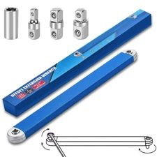 Offset Extension Wrench,15 Inch Impact Ready Socket Wrench Extender Tool Set ...