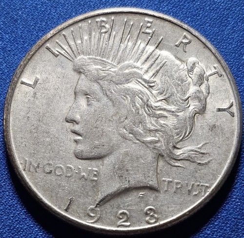 A 1923 S Peace Silver Dollar. High Grade.