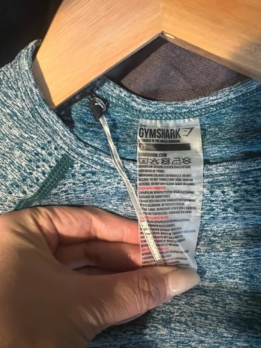 Gymshark Vital seamless long sleeve crop top In Colour deep Teal Marl - Size XS - Picture 4 of 8