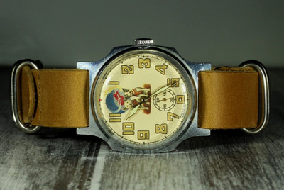 Watch Belka and Strelka Pobeda Aviation Soviet Teens Vintage Mechanical Serviced