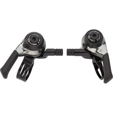microSHIFT Thumb Shifter Set, 10-Speed Mountain, Double/Triple, Black SL-M10