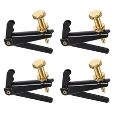 4PCS Violin Fine Tuners for 4/4-3/4 Violin, Violin Tuner Metal String Adjuste...