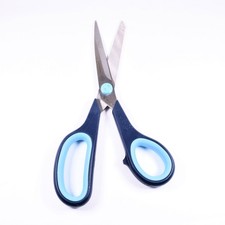Mundial Bent Handle Stainless Steel 8.5" Dressmaker Shears Blue/Lt. Blue Handle