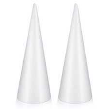 Craft Foam Cone 4PCS White Craft Foam Cones for Crafts 12 Inch Christmas Foam...