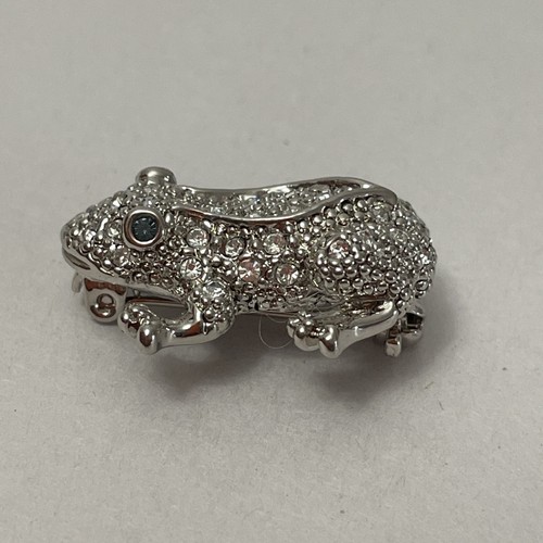 Broche de rana con diamantes de imitación - Imagen 3 de 6