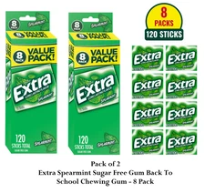 EXTRA Spearmint Sugarfree Chewing Gum, 15 Pieces (Pack of 16)