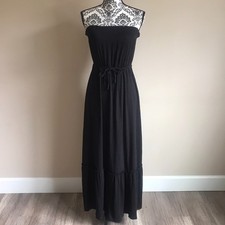 Ann Taylor Loft Strapless Drawstring Maxi Dress - Size XS - Black