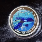 Guy Harvey Art Orca Sportfish 2016 Round  1 Troy oz..999 Fine Silver #0025 Color