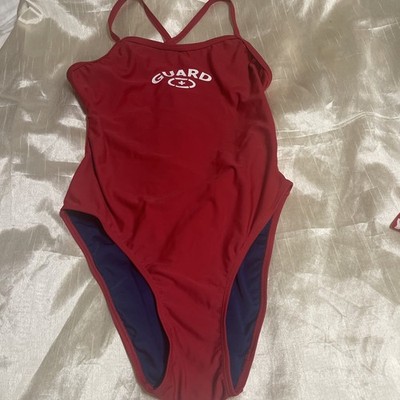 Adoretex Swimwear Women's Life Guard Swimsuit One Piece Color Red Size 36