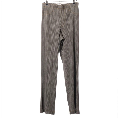 PLEATS PLEASE Pantaloni Poliestere 4 Donna Beige PP73-JF404 Denim Vita Taglia Corre