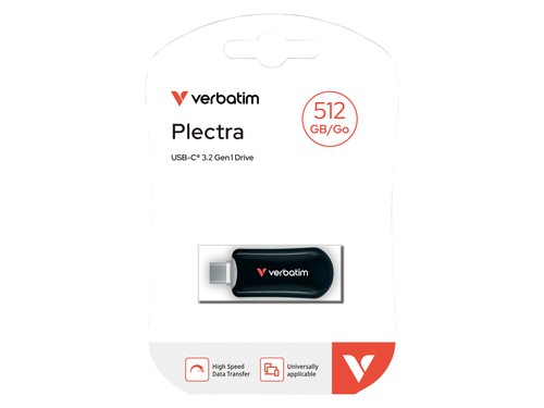VERBATIM USB-C Stick Plectra 30227 USB 3.2 512GB schwarz - Bild 2 von 3