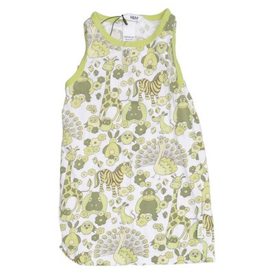 H&M, Kleid, Größe: 86/92, Weiß/Grün/Mehrfarbig, Bio-Baumwolle, Sonstiges #wWS
