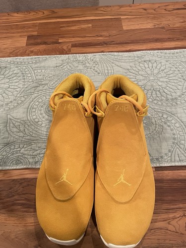 Größe 14 - Jordan 18 Retro Yellow Ochre Suede 2018 - AA2494-701 - Bild 5 von 12