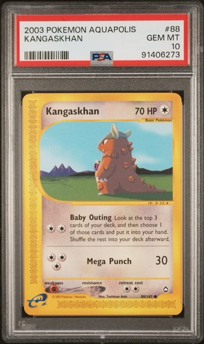 Kangaskhan graded PSA 10 for sale on eBay
