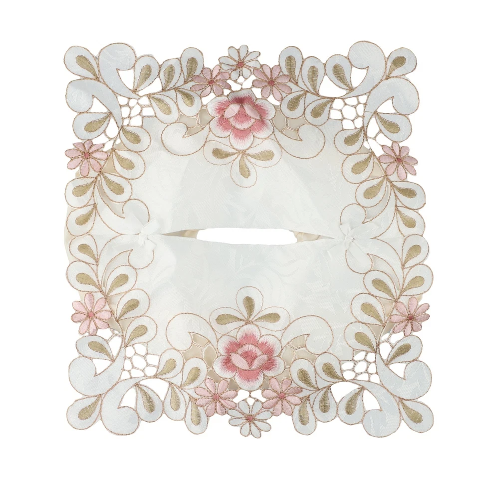 Elegant Vintage Lace Tissue Box Cover Functional and Decorative Accessory - Image 3 of 4