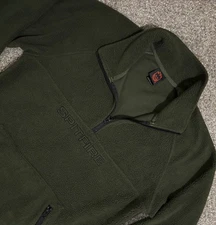 Spitfire Half Zip Green Fleece Sweatshirt Size L
