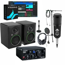 Home Recording Studio Bundle Package w/ Studio One Prime - AudioBox GO Mackie