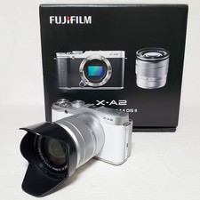 FUJIFILM Mirrorless Camera X-A2 White, missing battery charger, with case