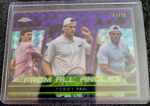 2025 Topps Chrome Tennis Purple Geometric Refractor Tommy Paul #FAA-4