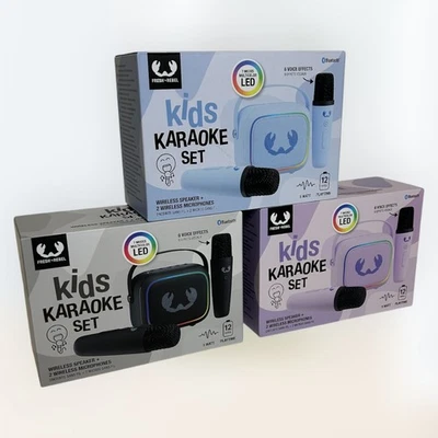FRESH 'N REBEL Fresh n Rebel - Kids Karaoke Set / Bluetooth Lautsprecher + 2 Mikrofone / NEU