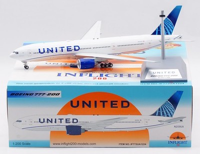 1:200 Inflight United Airlines B777-200ER N209UA Livery Diecast Plane Model