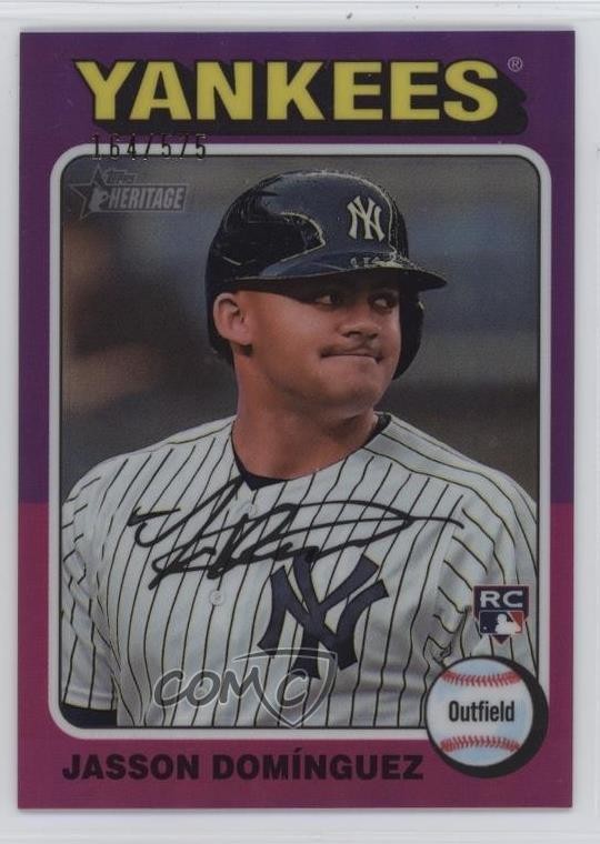 2024 Topps Heritage Chrome Refractor 164/575 Jasson Dominguez Domínguez #399 0a3