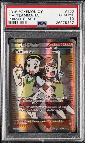 2015 POKEMON XY PRIMAL CLASH #160 FULL ART/TEAMMATES PSA 10