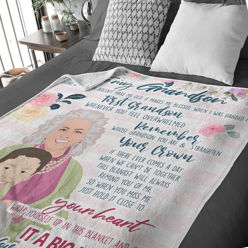 Personalized Grandson Blanket From Nana - Picture 3 of 10