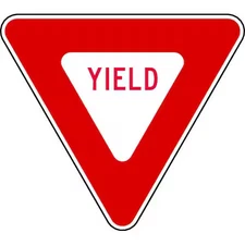 Lyle R1-2-12Ha Yield Traffic Sign, 12 In Height, 12 In Width, Aluminum,