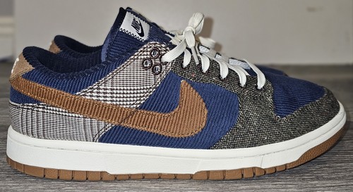 Nike Dunk Low Tweed Midnight Navy Cord Herren Gr. 11 FQ8746-410 Top Zustand