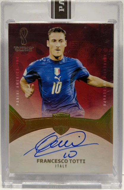 Francesco Totti 1/1 Autograph On Card Eminence Fifa World Cup Qatar 2022 Black B