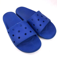 Crocs Men's Size 11 Classic Slide V2 Blue Slide Sandal Pool Travel