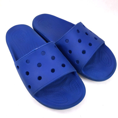 Crocs Men's Size 11 Classic Slide V2 Blue Slide Sandal Pool Travel