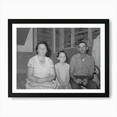 Wanderer Landarbeiter, seine Frau und gerahmtes Wandbild Poster Leinwanddruck Bild