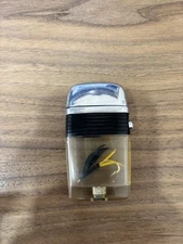 GREAT VINTAGE 1960's SCRIPTO BLACK FLOATING FISHING LURE FUEL CIGARETTE LIGHTER